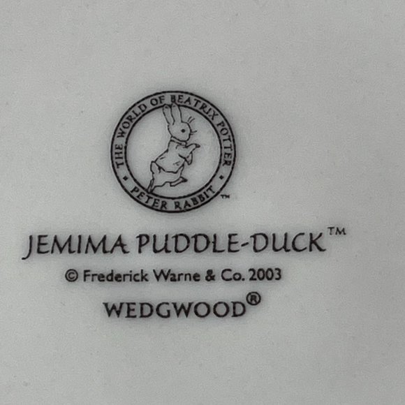 Wedgwood Jemima Puddle-Duck Child's Plate Beatrix Potter 6.25" 2003 Easter Pink - Picture 7 of 8
